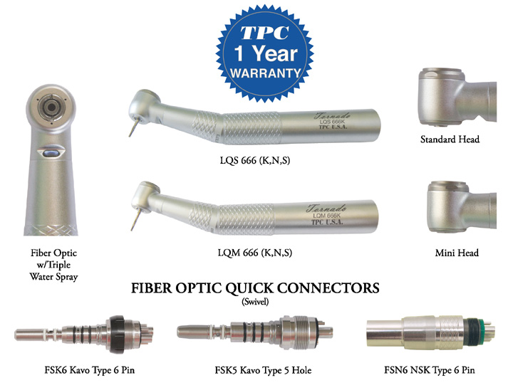 TPC Fiber Optic Handpieces